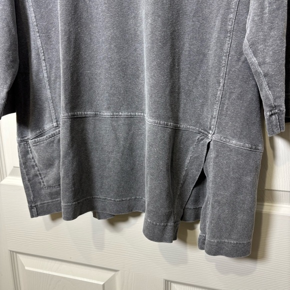 POETRY Tunic Top Gray Womens 18 Hemp Organic Cotton Acid Wash Lagom Lagenlook - Picture 6 of 12